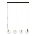 Emibig Emibig GLAM 4 BLACK/TRANSPARENT - Retro Pendelleuchte für jeden Raum