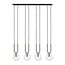 Emibig Emibig GLAM 4 BLACK/TRANSPARENT - Retro hanglamp voor elke ruimte