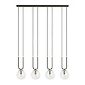 Emibig Emibig GLAM 4 BLACK/TRANSPARENT - Retro hanglamp voor elke ruimte