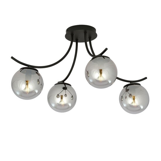 Emibig Emibig BOSTON 4 BLACK/GRAFIT - Modern ceiling lamp for stylish spaces
