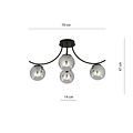 Emibig Emibig BOSTON 4 BLACK/GRAFIT - Modern ceiling lamp for stylish spaces