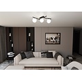 Emibig Emibig SMART 3 BLACK/OPAL - Modern ceiling lamp for any space