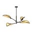 Emibig Emibig LOTUS 4 BLACK/RATTAN - Stilvolle Deckenlampe für jeden Raum