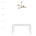 Emibig Emibig LOTUS 4 BLACK/RATTAN - Stijlvolle plafondlamp voor elke ruimte
