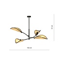 Emibig Emibig LOTUS 4 BLACK/RATTAN - Stylish ceiling lamp for any space