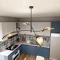 Emibig Emibig LOTUS 4 BLACK/RATTAN - Stijlvolle plafondlamp voor elke ruimte