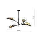 Emibig Emibig LOTUS 4 BLACK/GOLD - Lámpara de techo moderna para una iluminación elegante