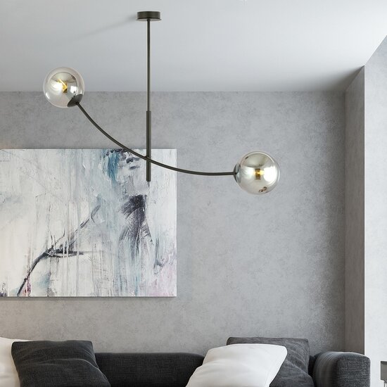Emibig Emibig HUNTER 2 BLACK/GRAFIT - Moderne plafondlamp voor sfeervolle verlichting