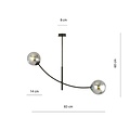 Emibig Emibig HUNTER 2 BLACK/GRAFIT - Moderne plafondlamp voor sfeervolle verlichting