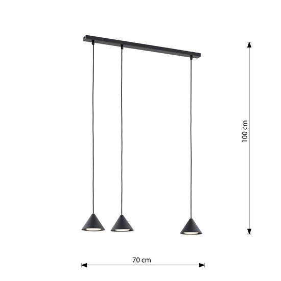 Emibig Emibig ELIT 3 BLACK - Lampe suspendue minimaliste pour tous les espaces