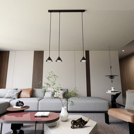 Emibig Emibig ELIT 3 BLACK - Lámpara colgante minimalista para cualquier espacio