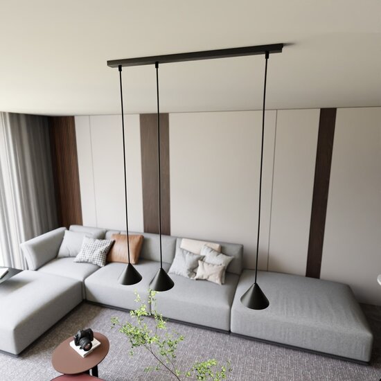 Emibig Emibig ELIT 3 BLACK - Lámpara colgante minimalista para cualquier espacio
