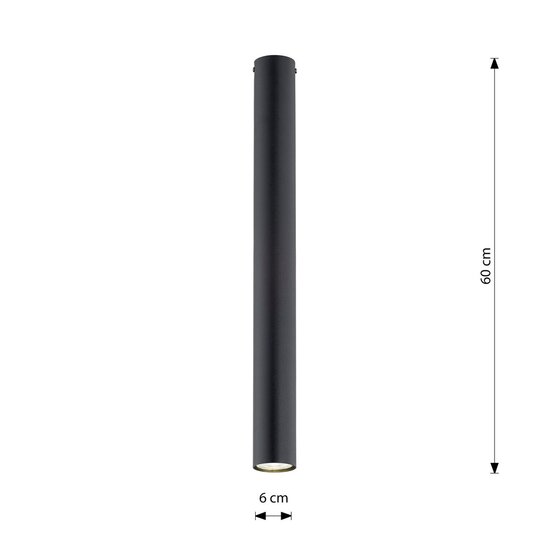 Emibig Emibig TECNO 1XL BLACK - Lámpara de techo minimalista para cualquier espacio