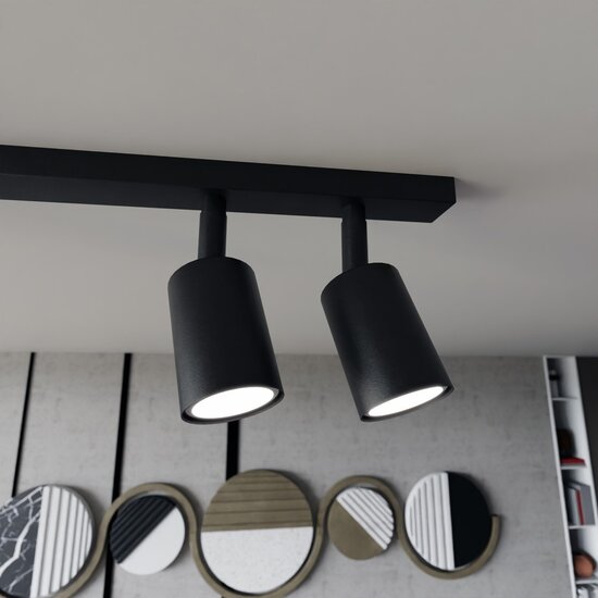 Emibig Emibig FLASH 4 BLACK - Minimalist ceiling lamp for any space