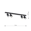 Emibig Emibig FLASH 4 BLACK - Lámpara de techo minimalista para cualquier espacio