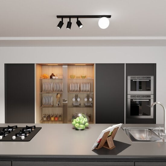 Emibig Emibig BASTER 4 BLACK - Modern ceiling lamp for any space