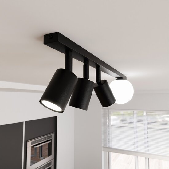 Emibig Emibig BASTER 4 BLACK - Lampe de plafond moderne pour tous les espaces