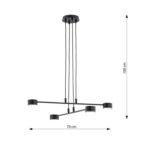 Emibig Emibig MODUS 4 BLACK - Skandinavische Pendelleuchte für jeden Raum