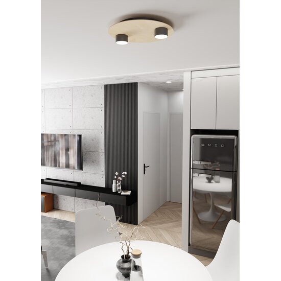 Emibig Emibig KAIRO 4 BL OPAL - Moderne plafondlamp voor sfeervolle verlichting
