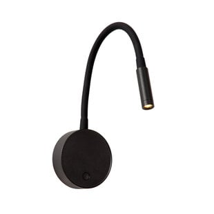 Lucide ASJA - Spot Murale Rechargeable / Lampe Murale - Batterie - LED 3 StepDim - 1x3W 2700K - Noir - Premium