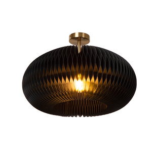 Lucide ARMONI - Lámpara de Techo - Ø 52 cm - 1xE27 - Negra
