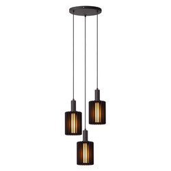 Lucide LAMBRES - Pendant Lamp - 3xE27 - Black