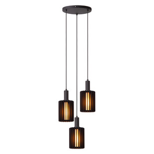 Lucide LAMBRES - Hanglamp - 3xE27 - Zwart