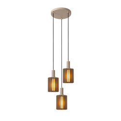 Lucide LAMBRES - Suspension - 3xE27 - Taupe