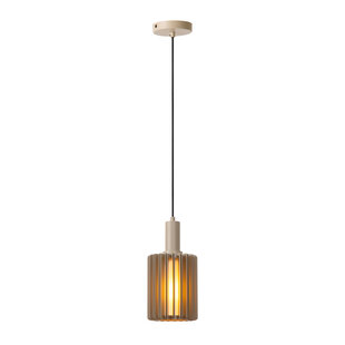 Lucide LAMBRES - Hanglamp - Ø 15 cm - 1xE27 - Taupe
