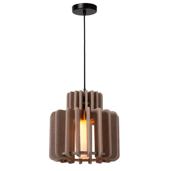 LUCIDE Lucide ROLLO - Suspension - 1xE27 - Taupe - Éclairage parfait pour tout intérieur