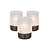 LUCIDE Lucide LILY - Lampe de Table Rechargeable - Accu/Batterie - Ø 8 cm - LED 3 StepDim - 1x3W 2700K/3000K - Chrome Noir - Ensemble de 3