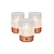 LUCIDE Lucide LILY - Lampe de Table Rechargeable - Accu/Batterie - Ø 8 cm - LED 3 StepDim - 1x3W 2700K/3000K - Cuivre - Set de 3