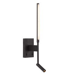 Lucide FINAN - Wandlamp - LED - 2700K - Met USB oplaadpunt - Zwart