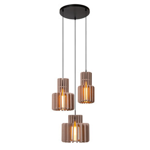 Lucide ROLLO - Pendant Lamp - 3xE27 - Taupe