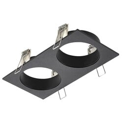 Zoom opbouwspot 2-lichts satijnzwart aluminium GU10