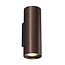 Fantasia Applique murale Taboo en bronze, aluminium, effet up and down light, dimmable, culot GU10, 2 points lumineux, ampoule non incluse
