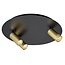 Fantasia Oryx plafondspot, ronde voetplaat Ø350 mm, 3 verstelbare lichtpunten op MR11-fitting, dimbaar, zwart/goud, lamp niet inbegrepen