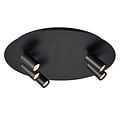 Fantasia Oryx ceiling light with 5 adjustable MR11 spots (3+2) on a round base Ø450 mm, dimmable, black aluminium, bulb not included