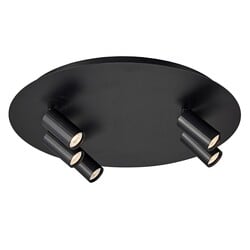 Oryx plafón 5 focos MR11 orientables redondo Ø450 mm negro