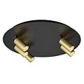 Fantasia Oryx round ceiling light Ø450 mm, 5 light points (3+2) for MR11, aluminium black-gold, dimmable, bulb not included