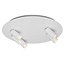 Fantasia Oryx ronde plafondlamp, voetplaat Ø450 mm, 5 richtbare MR11-spots (3+2), dimbaar, wit aluminium, lichtbron niet inbegrepen
