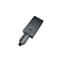 Track feeder block right, black, for 1-phase rail system