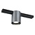Fantasia Babar round surface-mounted spot GU10, brushed steel finish