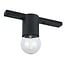 Fantasia Babu surface-mounted spot for single-phase track systems, E27 fitting, aluminium, black, IP20, bulb not included