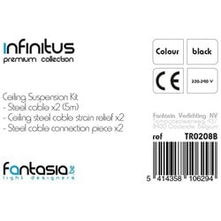Infinitus kit de suspension noir, câble 5 m, Fantasia