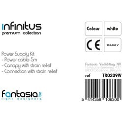 Infinitus Netzteil-Set weiß, inklusive 5-Meter-Anschlusskabel