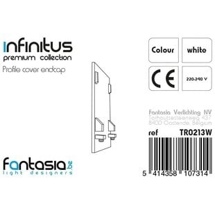 Infinitus Endkappe für LED-Profil, weiß, schließt Profilende