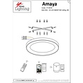 Homelighting Amaya SE LED 80 - Lampe de plafond noire moderne et intelligente