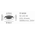 Homelighting Amaya SE LED 60 - Moderne gouden plafondlamp voor sfeervolle verlichting
