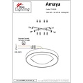 Homelighting Amaya SE LED 60 - Moderne gouden plafondlamp voor sfeervolle verlichting